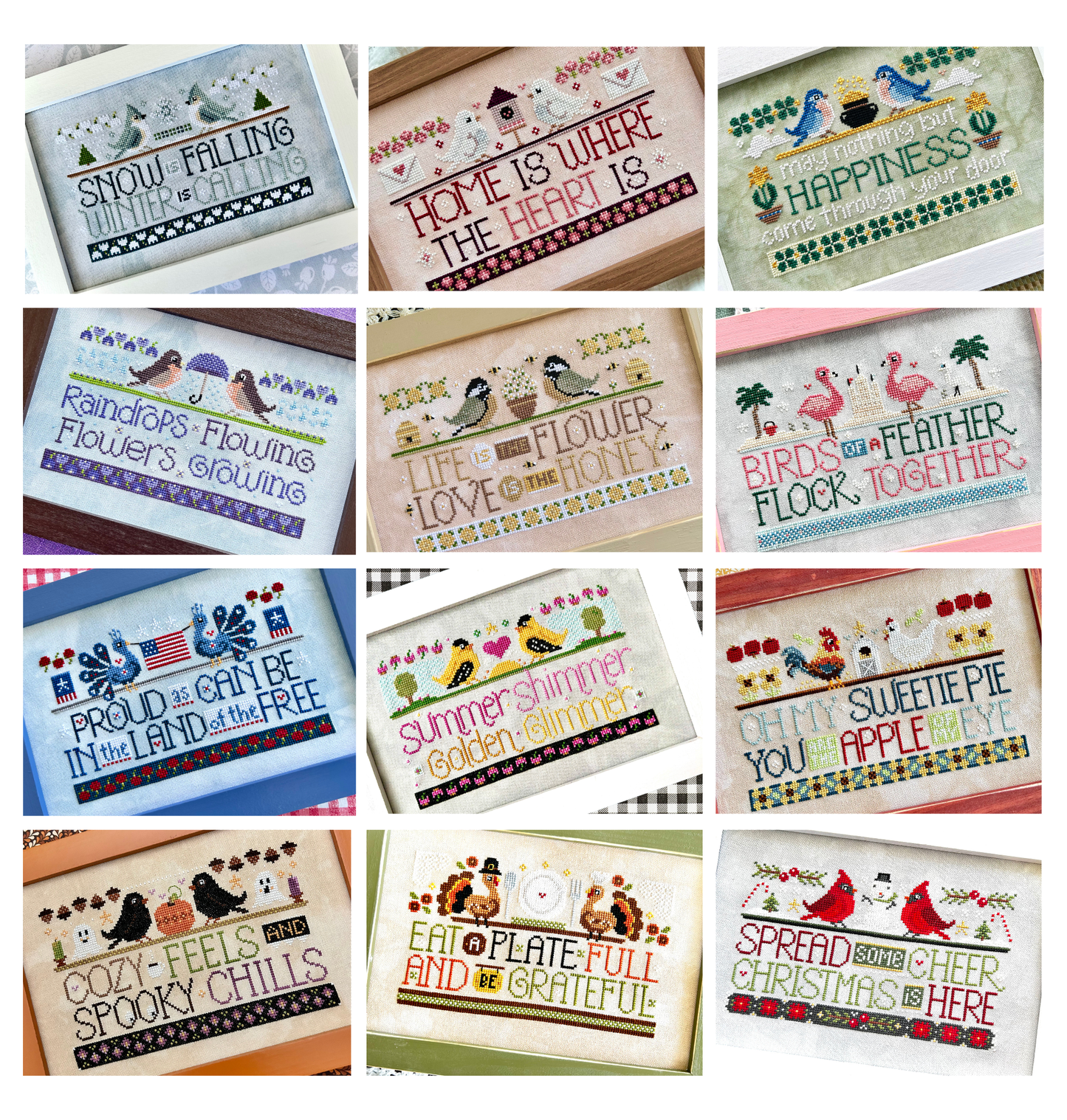 PREORDER WordyBirds - Whole Collection - Sweet Wing - Cross Stitch Pattern