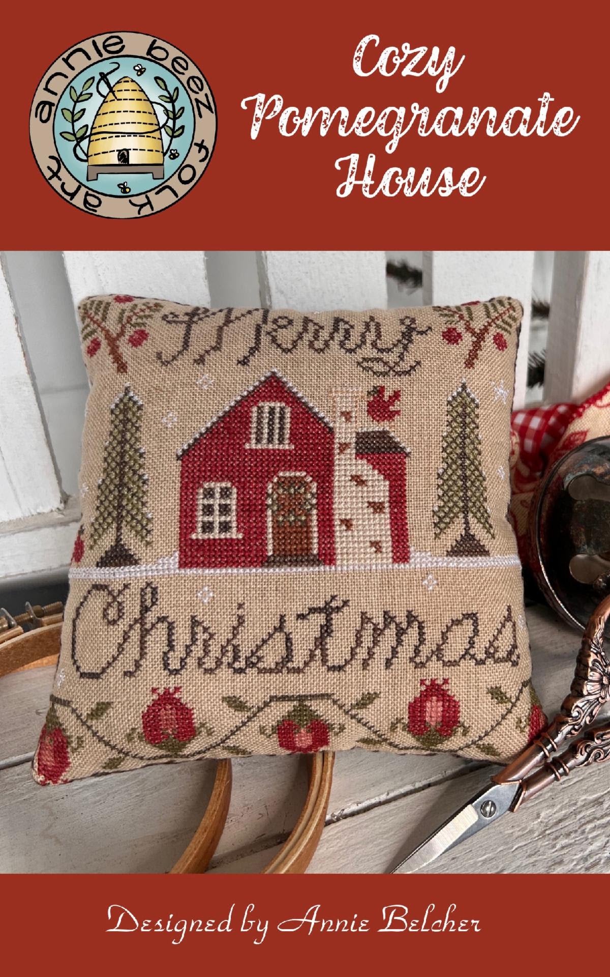 PREORDER Cozy Pomegranate House - Annie Beez Cross Stitch Pattern
