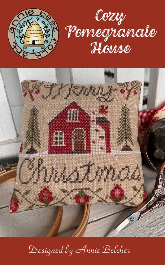 PREORDER Cozy Pomegranate House - Annie Beez Cross Stitch Pattern