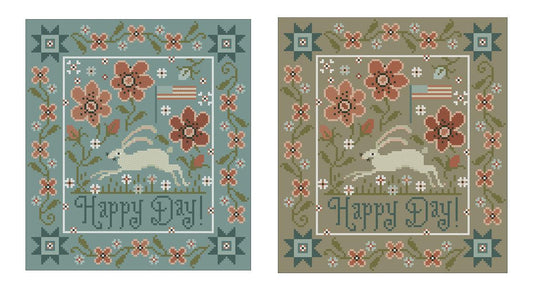 Happy Day - Plum Street Samplers - Cross Stitch Pattern