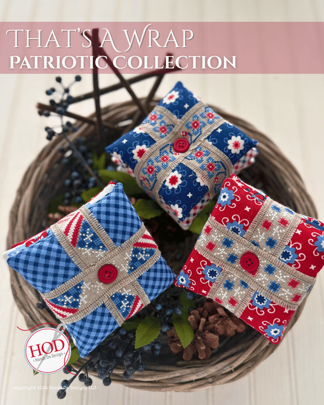 That's A Wrap Patriotic Collection - Hands on Design - Cross Stitch Pattern