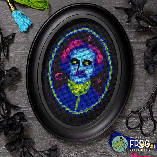 PREORDER   Edgar Allan Glow - Fine Frog Stitching - Cross Stitch Pattern