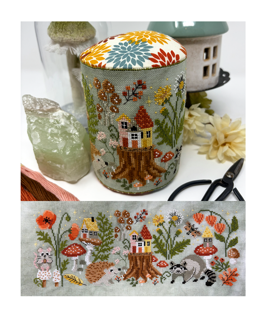 PREORDER Forest View Drum - Tiny Modernist - Cross Stitch Pattern