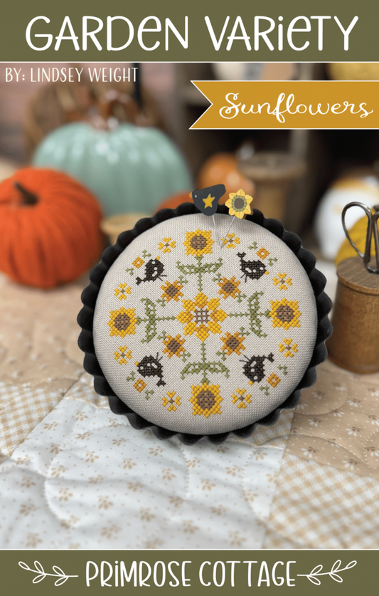 Garden Variety: Sunflowers - Primrose Cottage - Cross Stitch Pattern