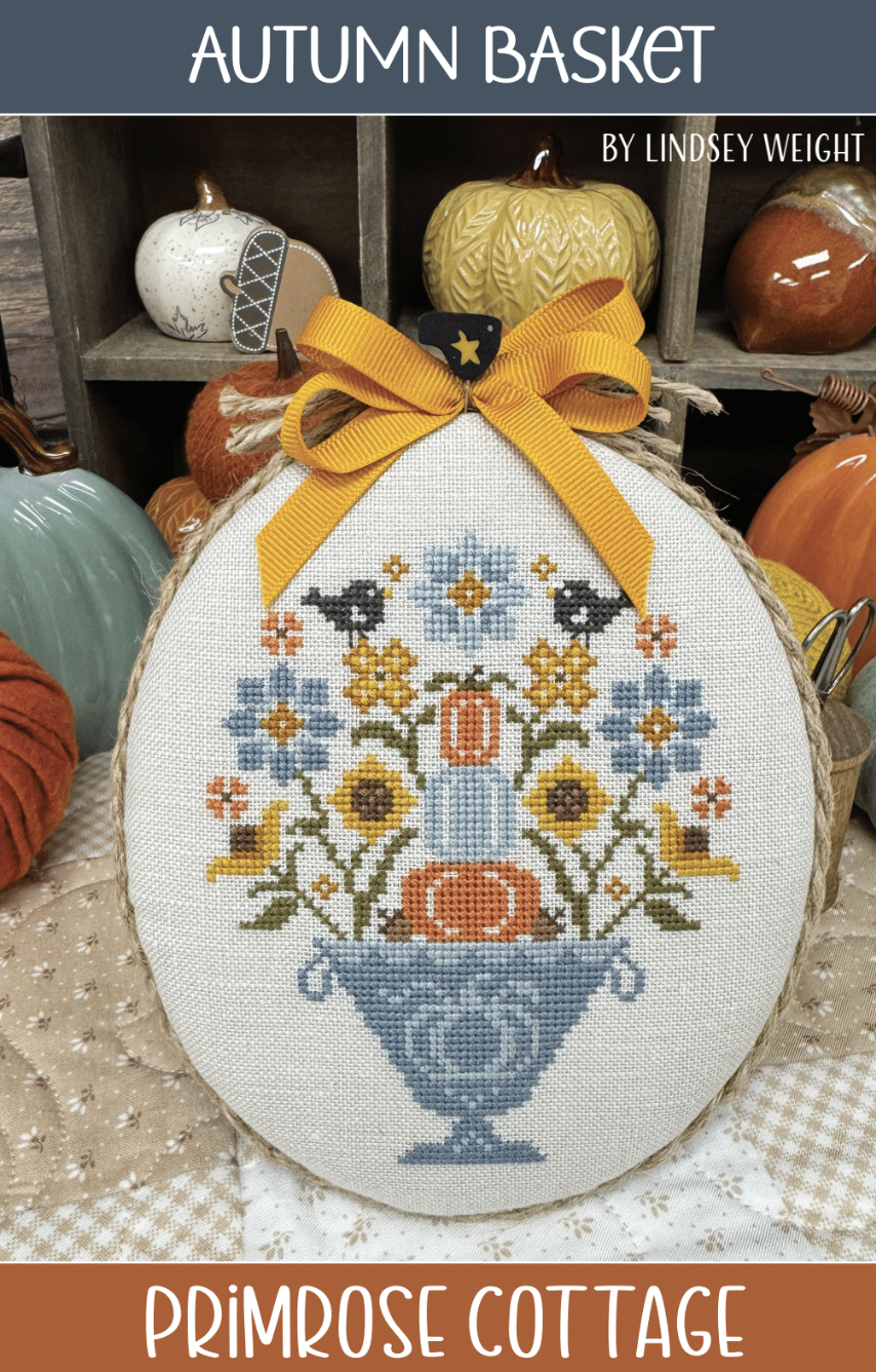 PREORDER Autumn Basket - Primrose Cottage Stitches - Cross Stitch Pattern