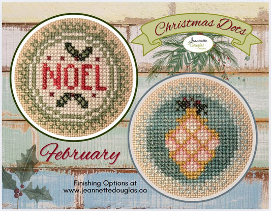PREORDER February, Christmas Dot Series - Jeannette Douglas - Cross Stitch Pattern, Needlecraft Patterns, The Crafty Grimalkin - A Cross Stitch Store