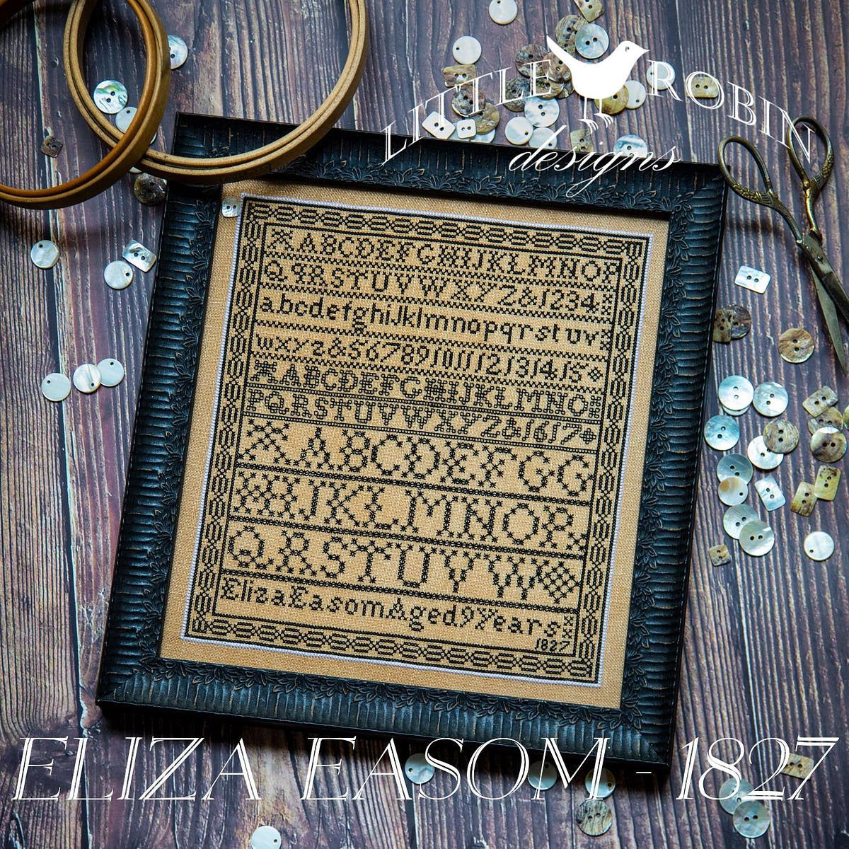 Eliza Easom - 1827 - Little Robin Designs - Cross Stitch Pattern, Needlecraft Patterns, The Crafty Grimalkin - A Cross Stitch Store