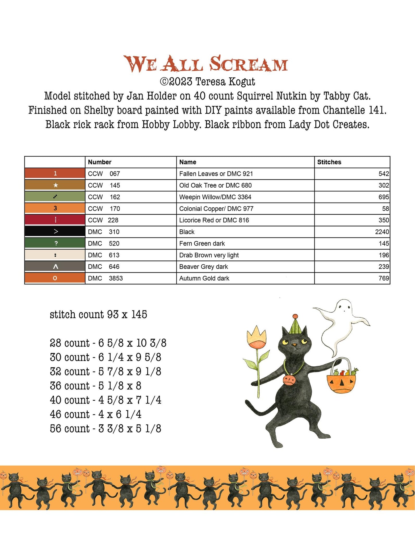 Hello Midnight Book - Teresa Kogut - Cross Stitch Pattern