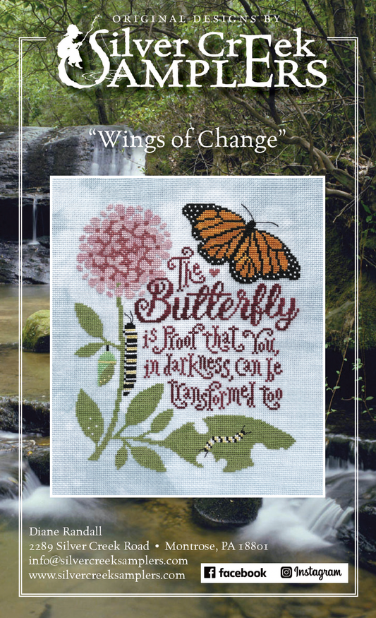 PRE-ORDER Wings of Change - Silver Creek Samplers - Cross Stitch Pattern, Needlecraft Patterns, Needlecraft Patterns, The Crafty Grimalkin - A Cross Stitch Store