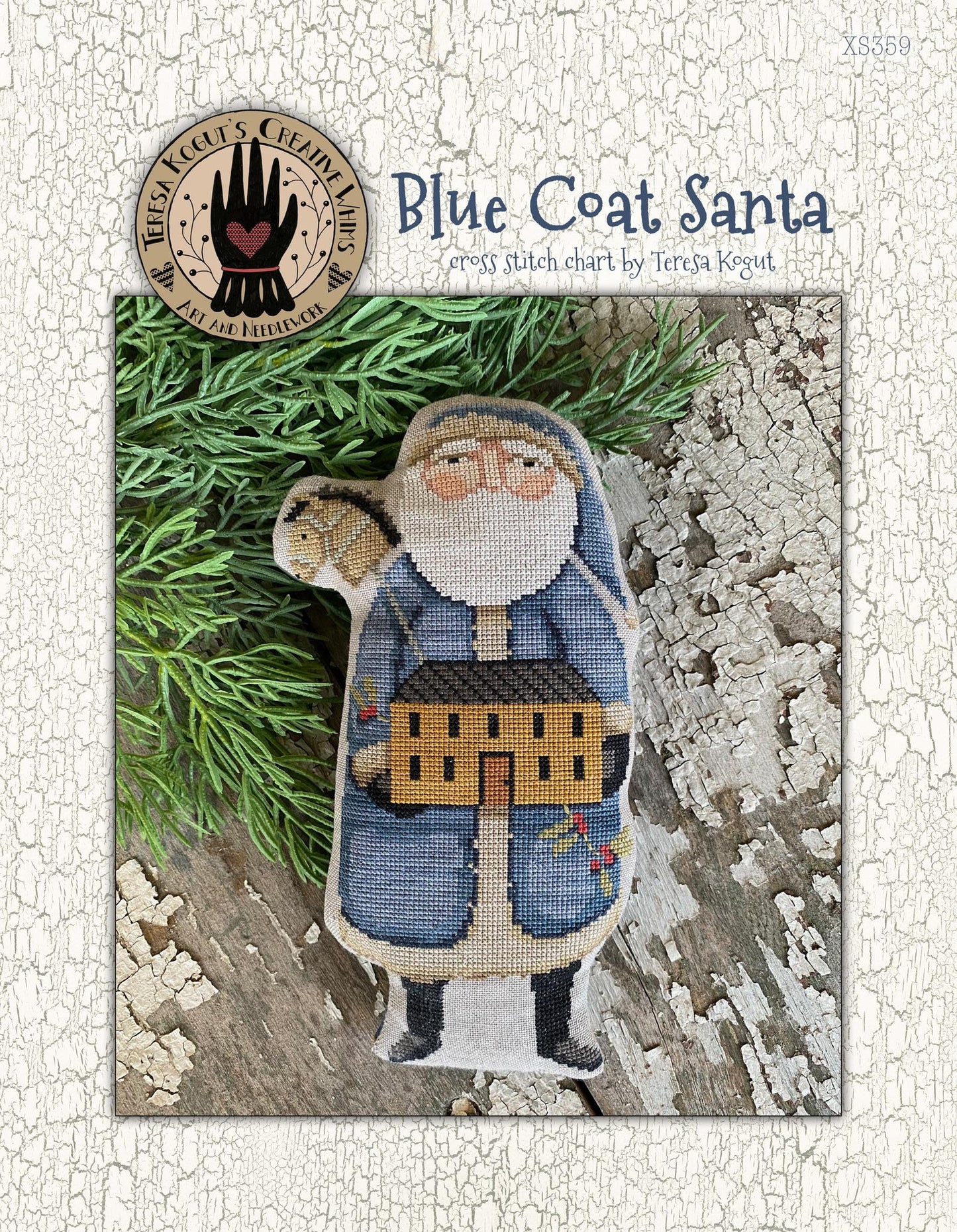 Blue Coat Santa - Teresa Kogut - Cross Stitch Pattern