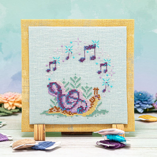 PRE-ORDER Song Snail - Counting Puddles - Cross Stitch Pattern, Needlecraft Patterns, The Crafty Grimalkin - A Cross Stitch Store