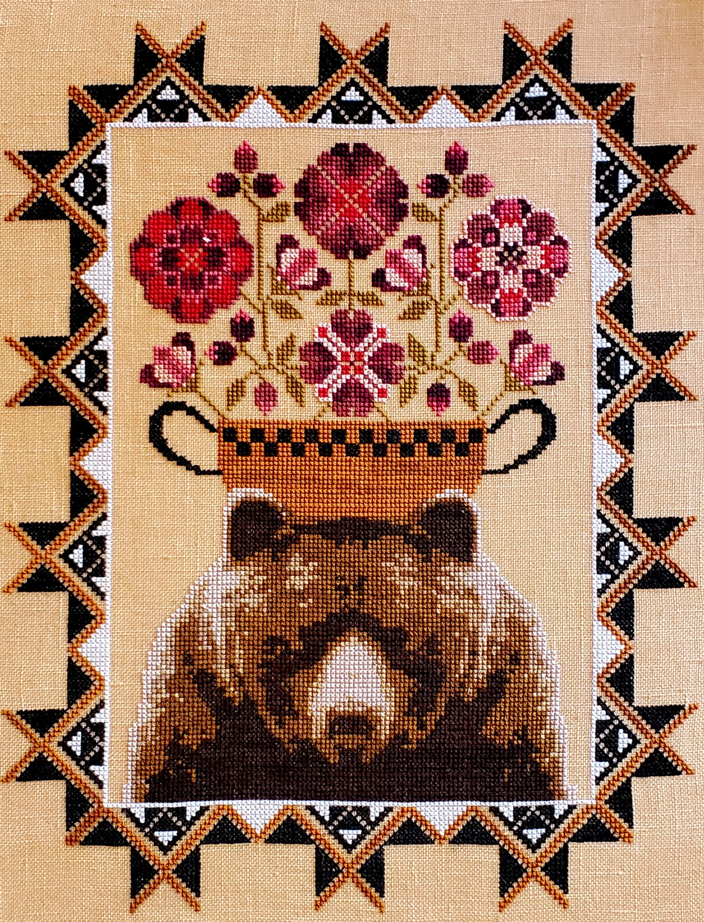 PRE-ORDER Geraldine's Flowers - The Artsy Housewife - Cross Stitch Pattern, Needlecraft Patterns, The Crafty Grimalkin - A Cross Stitch Store