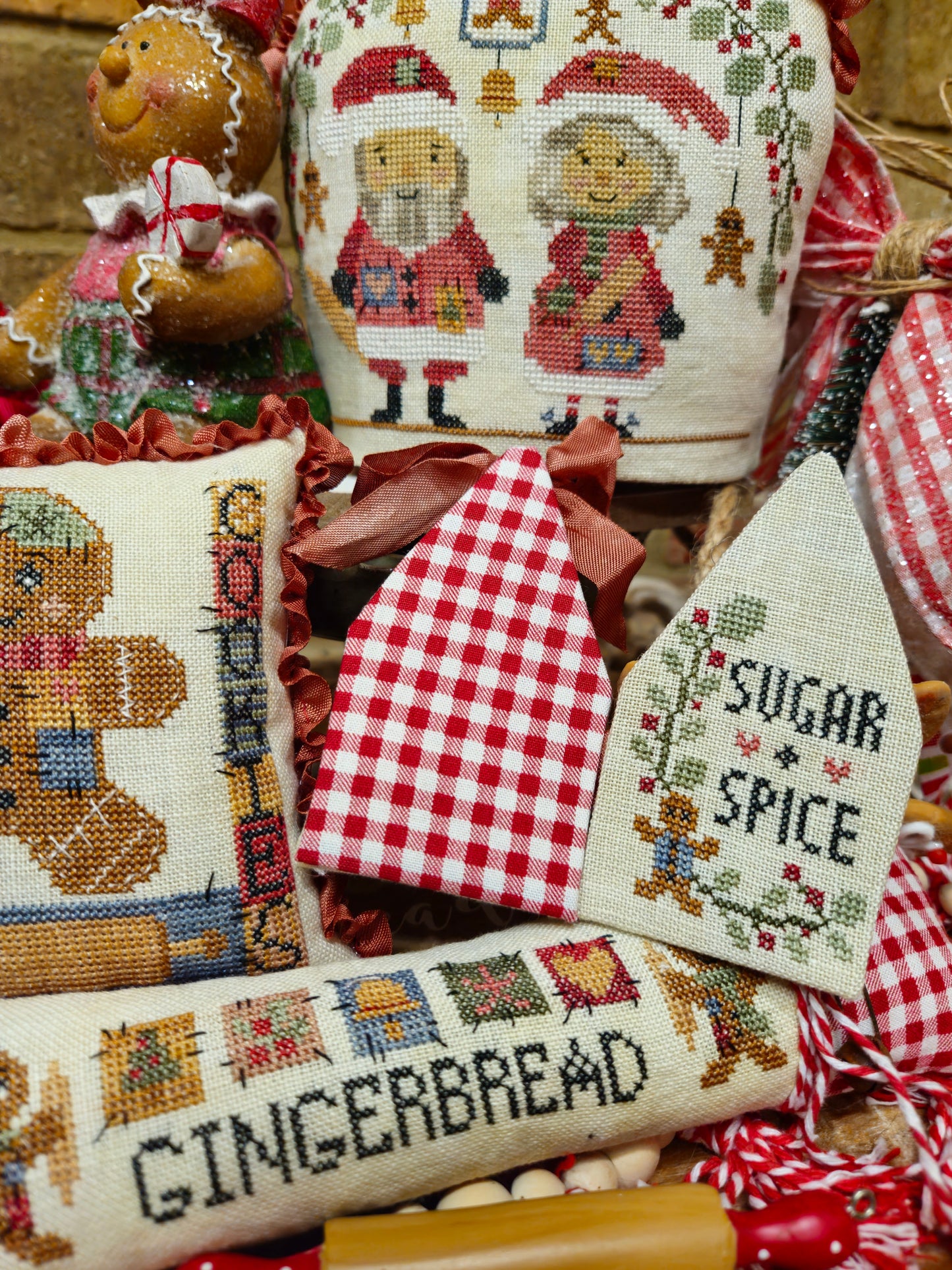 PREORDER Gingerbread Thieves - Quaintrose Needlearts - Cross Stitch Pattern