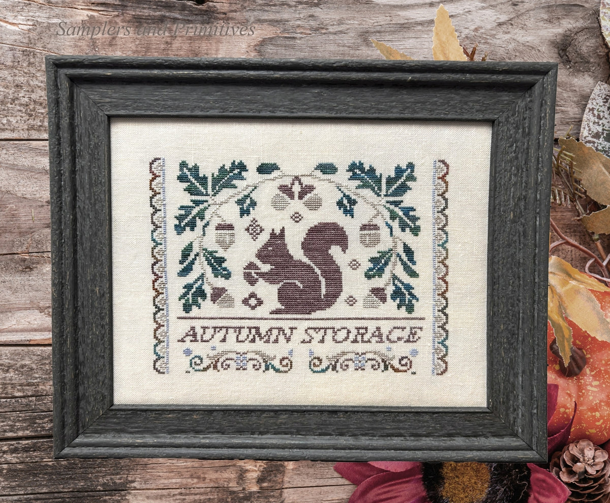 PREORDER Autumn Storage - Samplers and Primitives - Cross Stitch Pattern, Needlecraft Patterns, The Crafty Grimalkin - A Cross Stitch Store