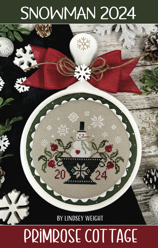 PRE-ORDER Snowman 2024 - Primrose Cottage Stitches - Cross Stitch Patterns, Needlecraft Patterns, Needlecraft Patterns, The Crafty Grimalkin - A Cross Stitch Store