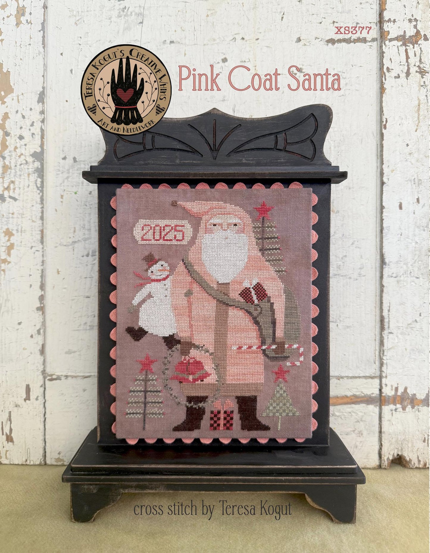 Pink Coat Santa - Teresa Kogut - Cross Stitch Pattern