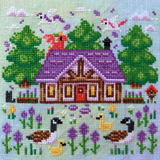 Lavender Farm - Flossy Fox Shop - Cross Stitch Pattern