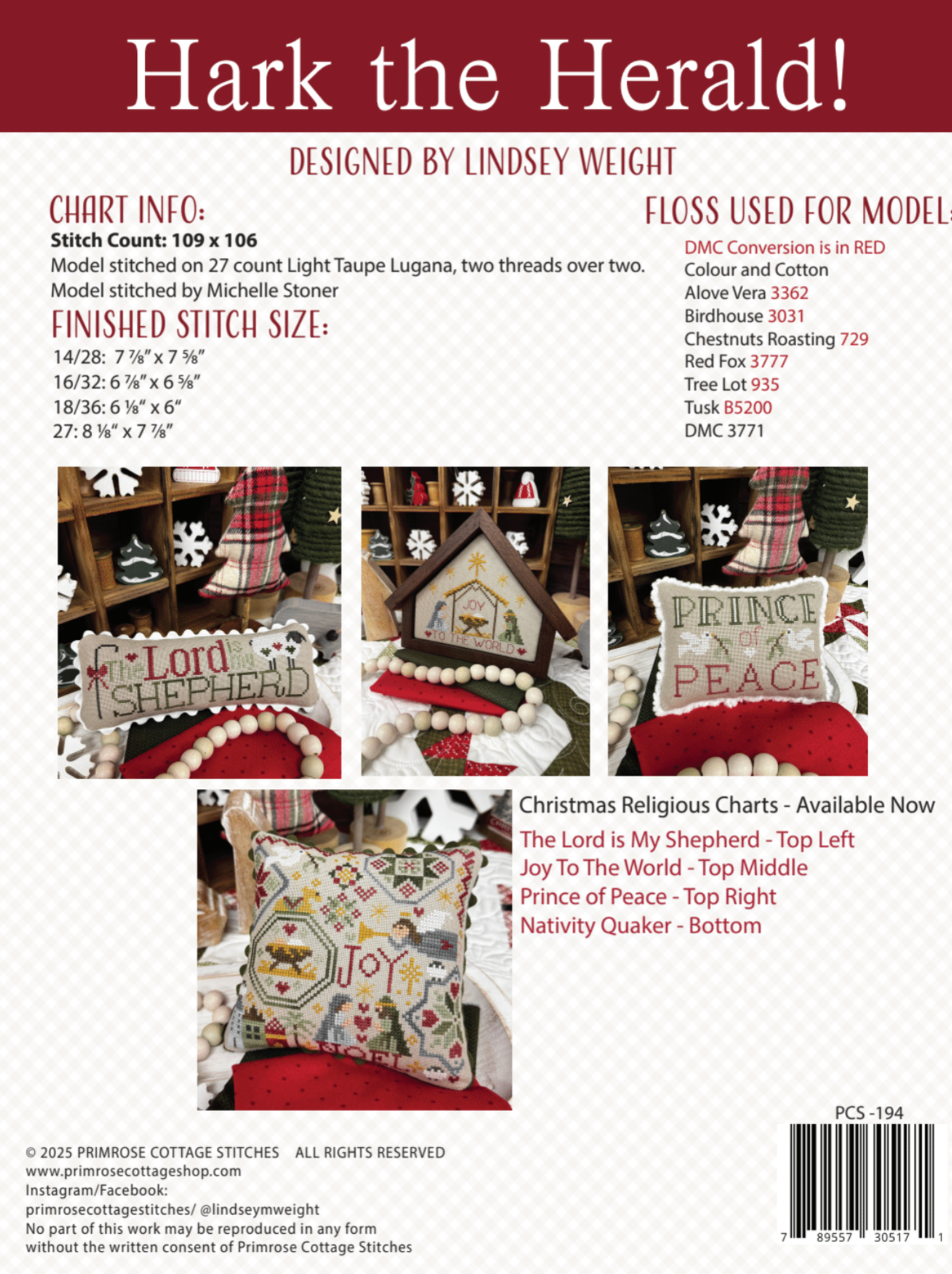Hark the Herald! - Primrose Cottage - Cross Stitch Pattern