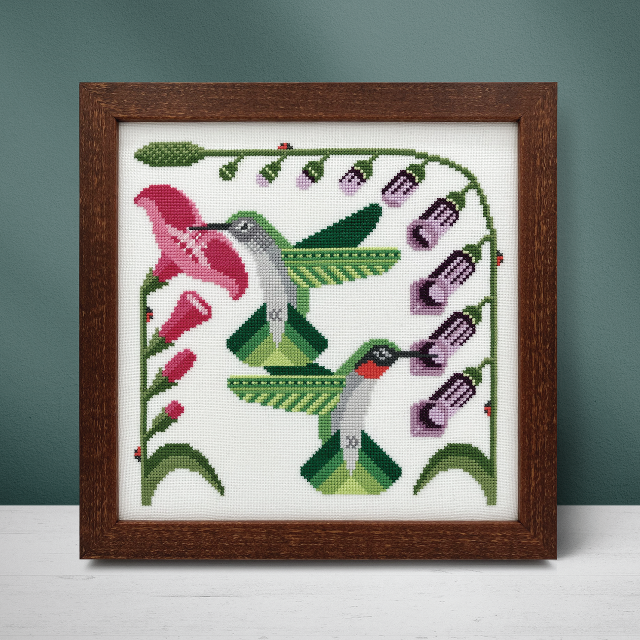 Ruby-Throated Hummingbirds - Boomerang Stitches - Cross Stitch Pattern