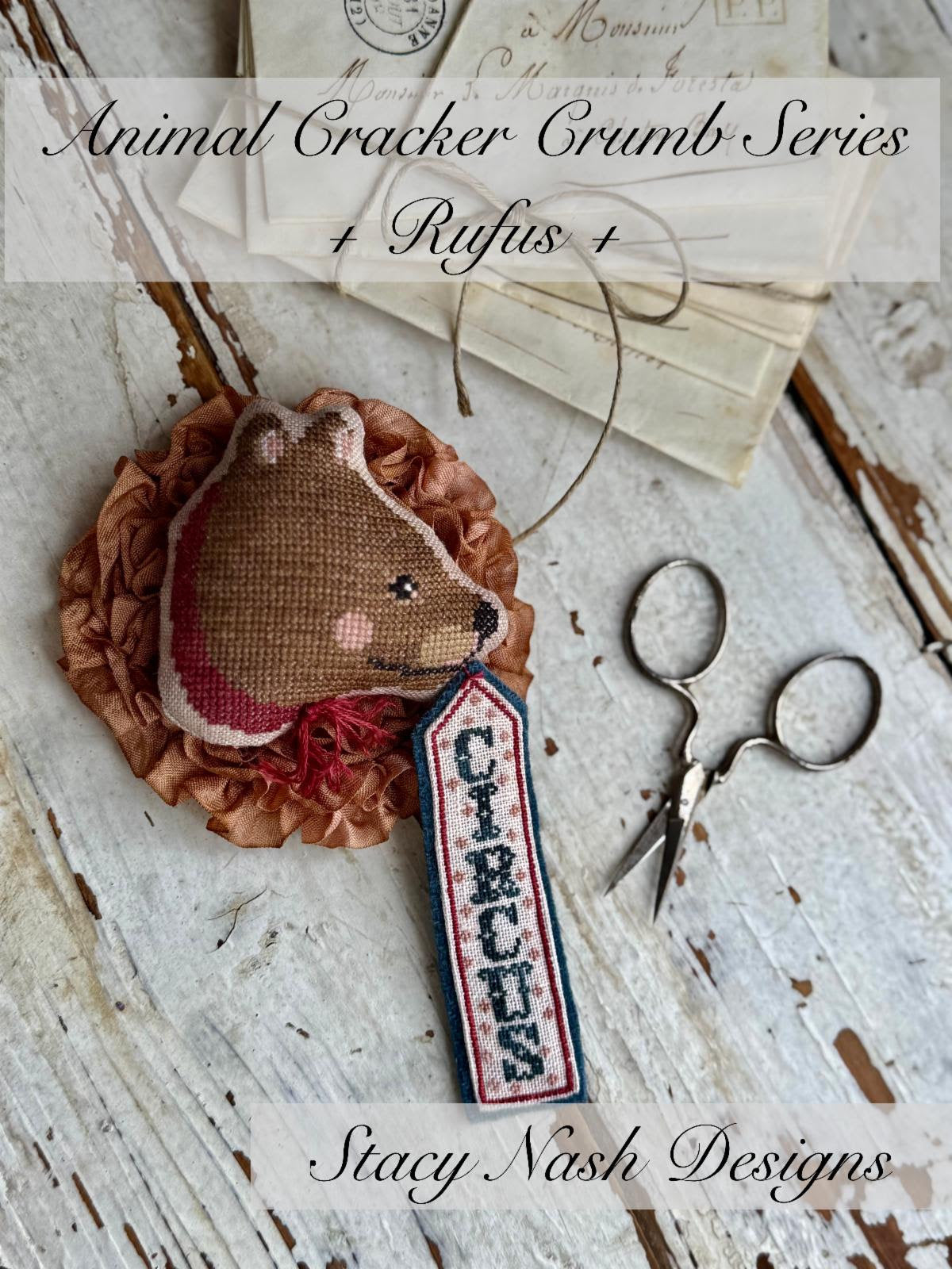 PREORDER Rufus - Animal Cracker Crumb Series - Stacy Nash Designs - Cross Stitch Pattern, Needlecraft Patterns, Needlecraft Patterns, The Crafty Grimalkin - A Cross Stitch Store