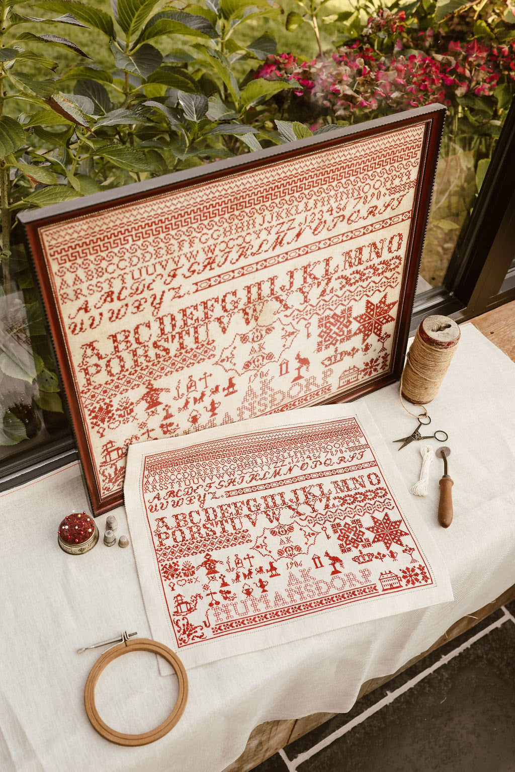 PREORDER Connected by the Red Thread Book - Atelier Soed Idee - Cross Stitch Book, Needlecraft Patterns, Needlecraft Patterns, The Crafty Grimalkin - A Cross Stitch Store