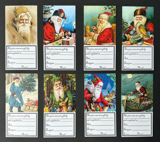 Santa Needlework Labels - Kathy Barrick, Needlecraft Patterns, Needlecraft Patterns, The Crafty Grimalkin - A Cross Stitch Store