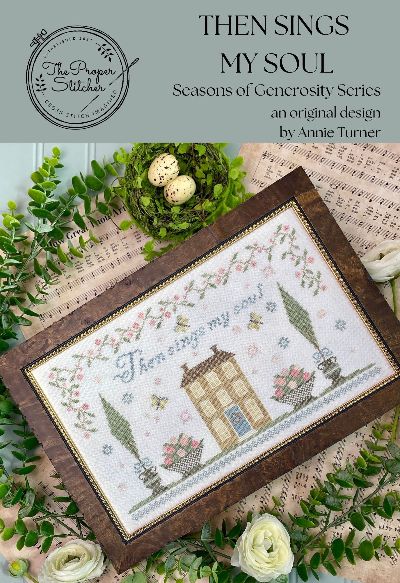 PREORDER Then Sings My Soul - The Proper Stitcher - Cross Stitch Pattern, Needlecraft Patterns, Needlecraft Patterns, The Crafty Grimalkin - A Cross Stitch Store