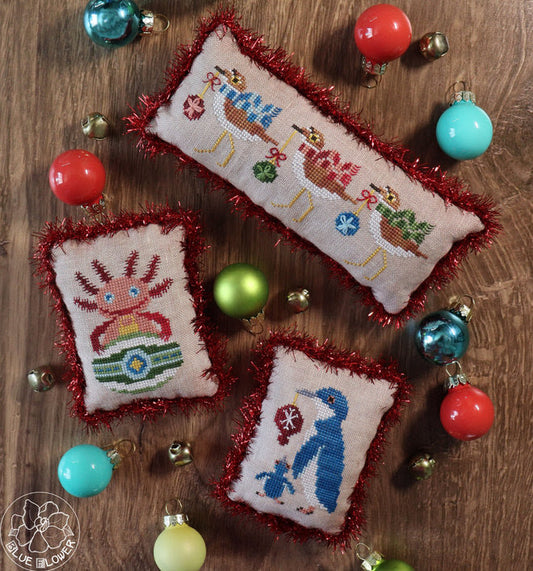 Merry Menagerie 2024 - The Blue Flower - Cross Stitch Pattern