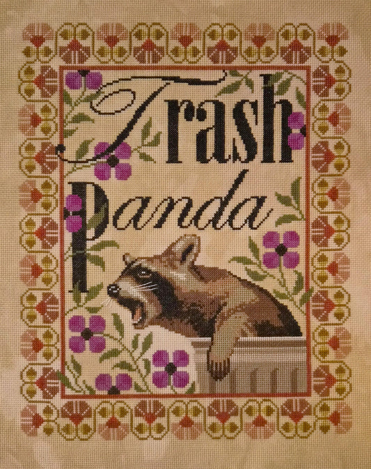 PREORDER Trash Panda  - Artsy Housewife - Cross Stitch Pattern