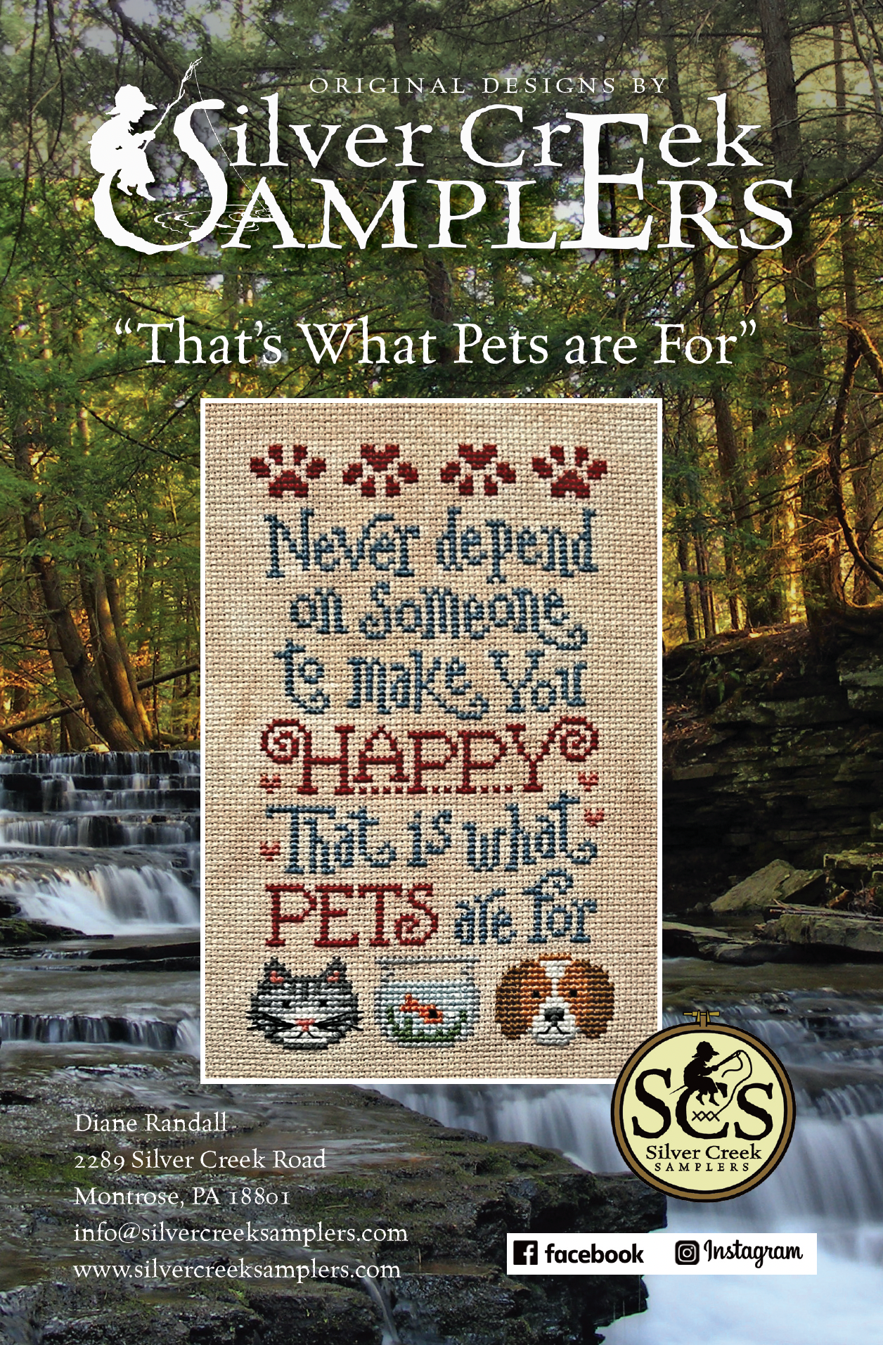 That’s What Pets are For - Silver Creek Samplers - Cross Stitch Pattern