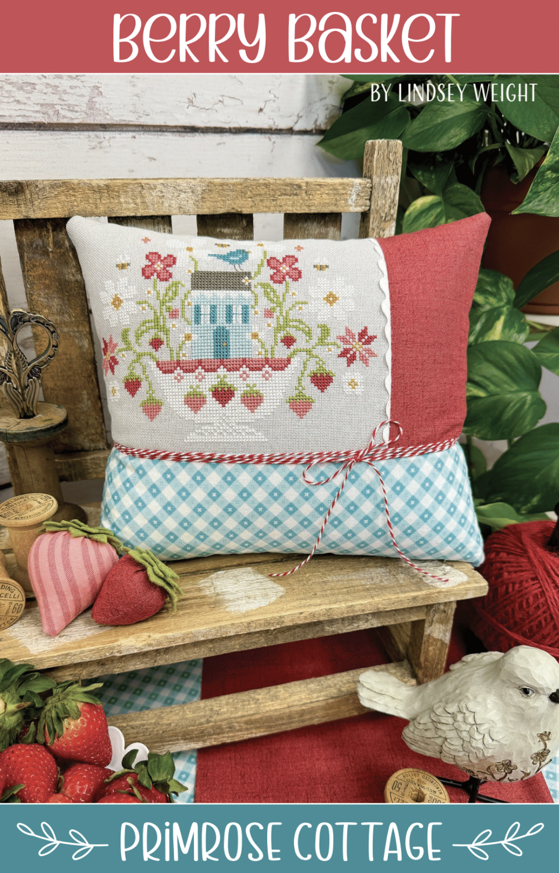 Berry Basket - Primrose Cottage - Cross Stitch Pattern, Needlecraft Patterns, The Crafty Grimalkin - A Cross Stitch Store