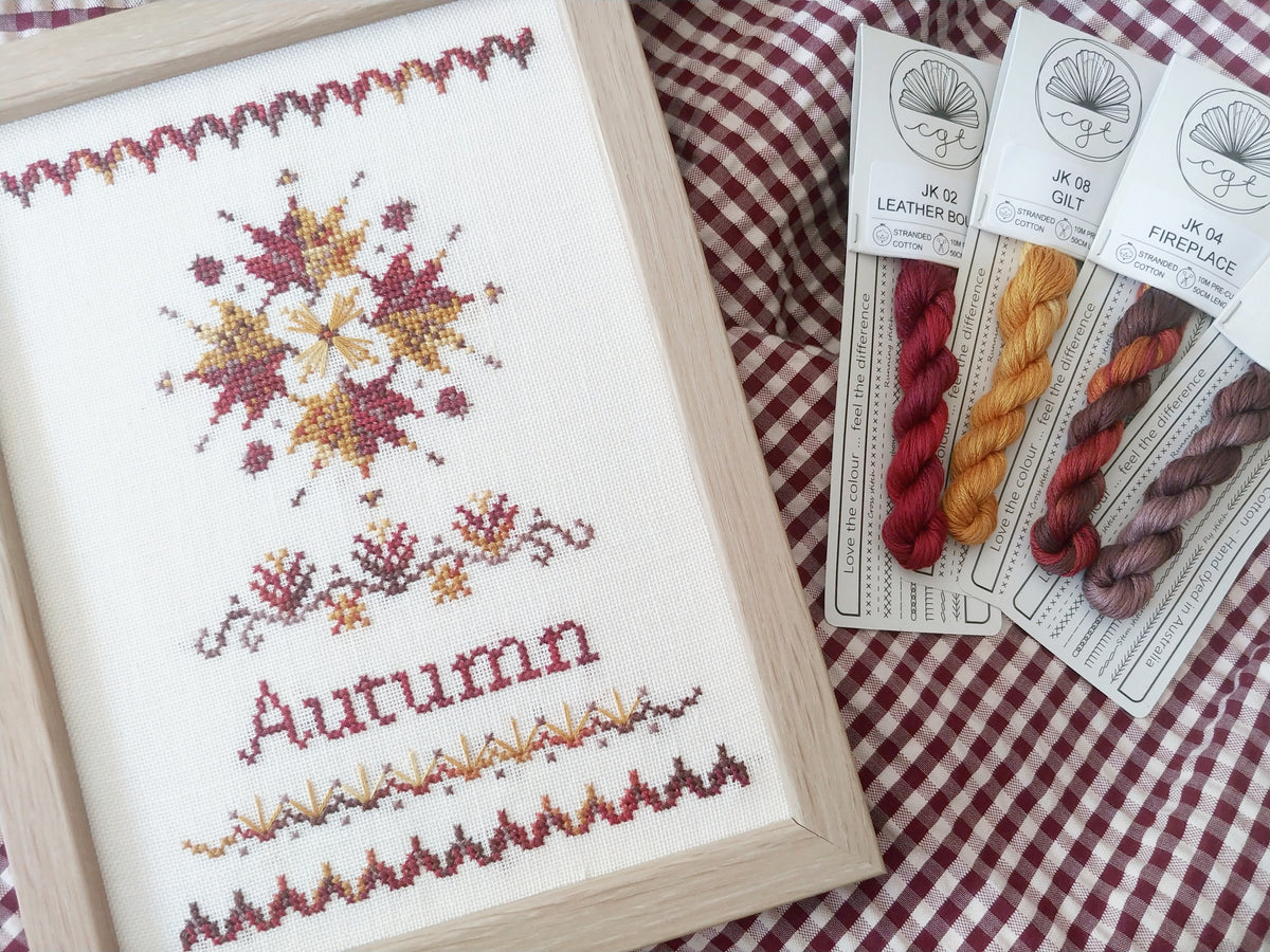 Fall Stitchery Patterns PRE-ORDER Autumn/Fall - A Stitch for All Seasons Series - Mojo Stitches ...