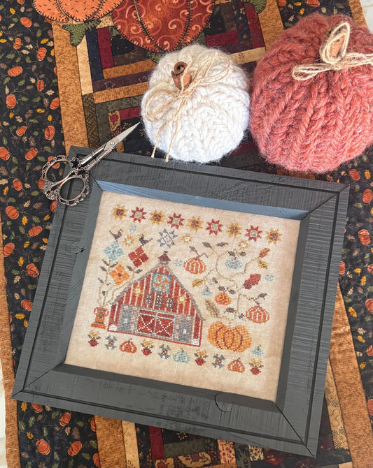 Autumn Quilt Barn - Pansy Patch - Cross Stitch Pattern