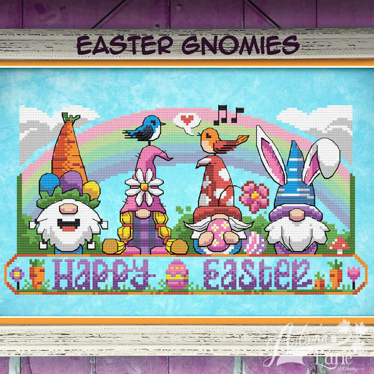 Easter Gnomies - Autumn Lane -  Cross Stitch Pattern