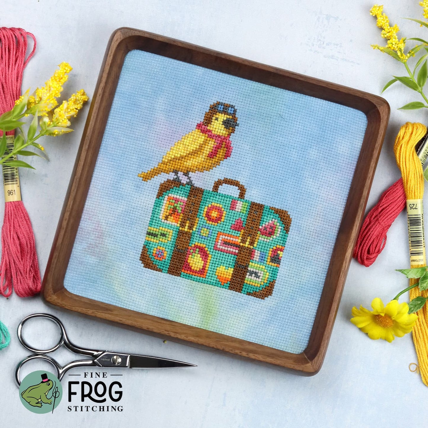 Bird Globetrotter - Fine Frog Stitching - Cross Stitch Pattern