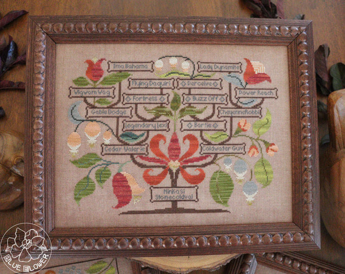 Of Many Lives - The Blue Flower - Cross Stitch Pattern