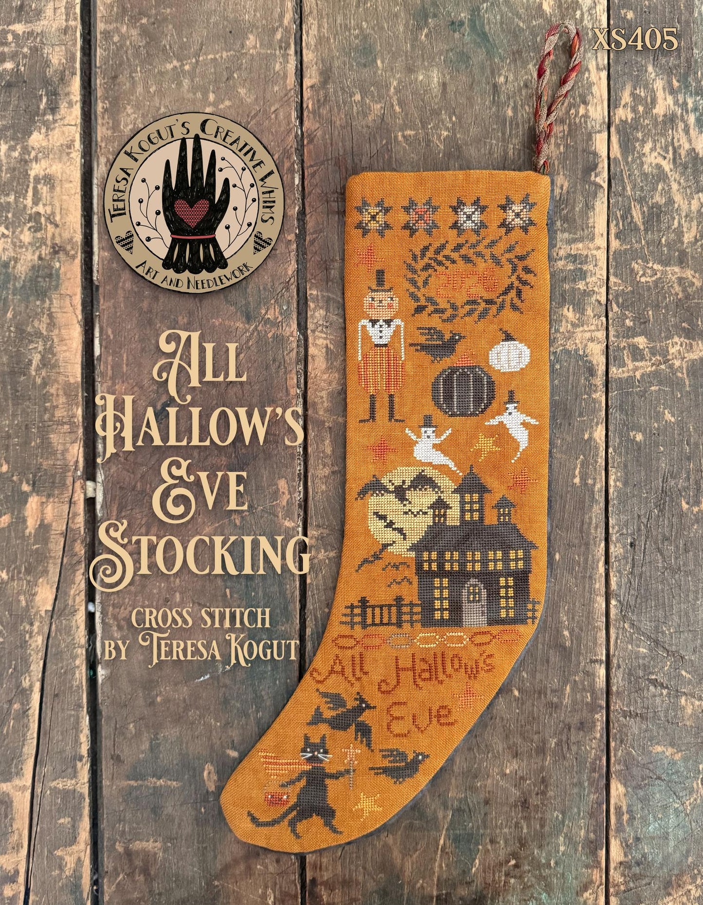 PREORDER All Hallow's Eve Stocking - Teresa Kogut - Cross Stitch Pattern