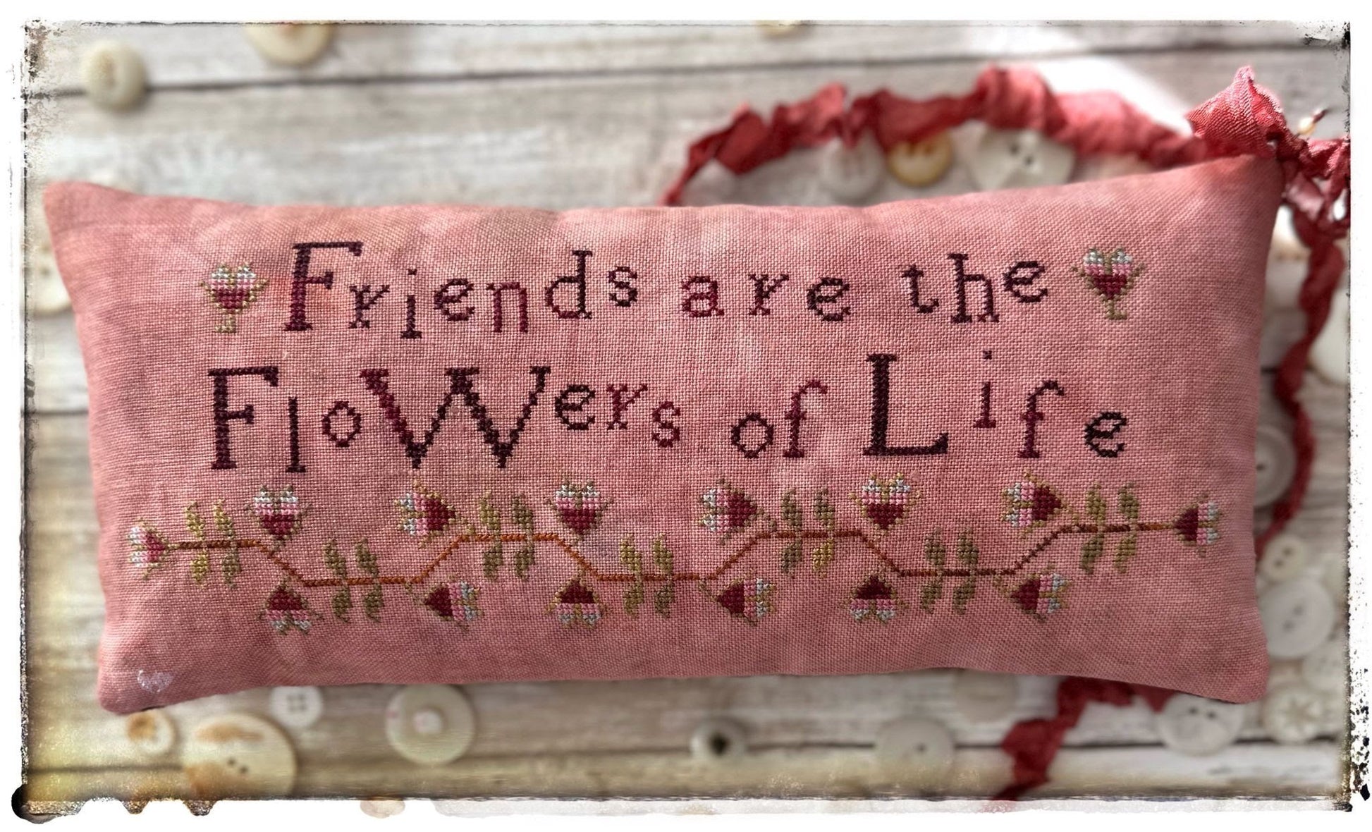 PREORDER Friends are Flowers Lucy Beam Love in Stitches Cross Stitch Pattern The Crafty