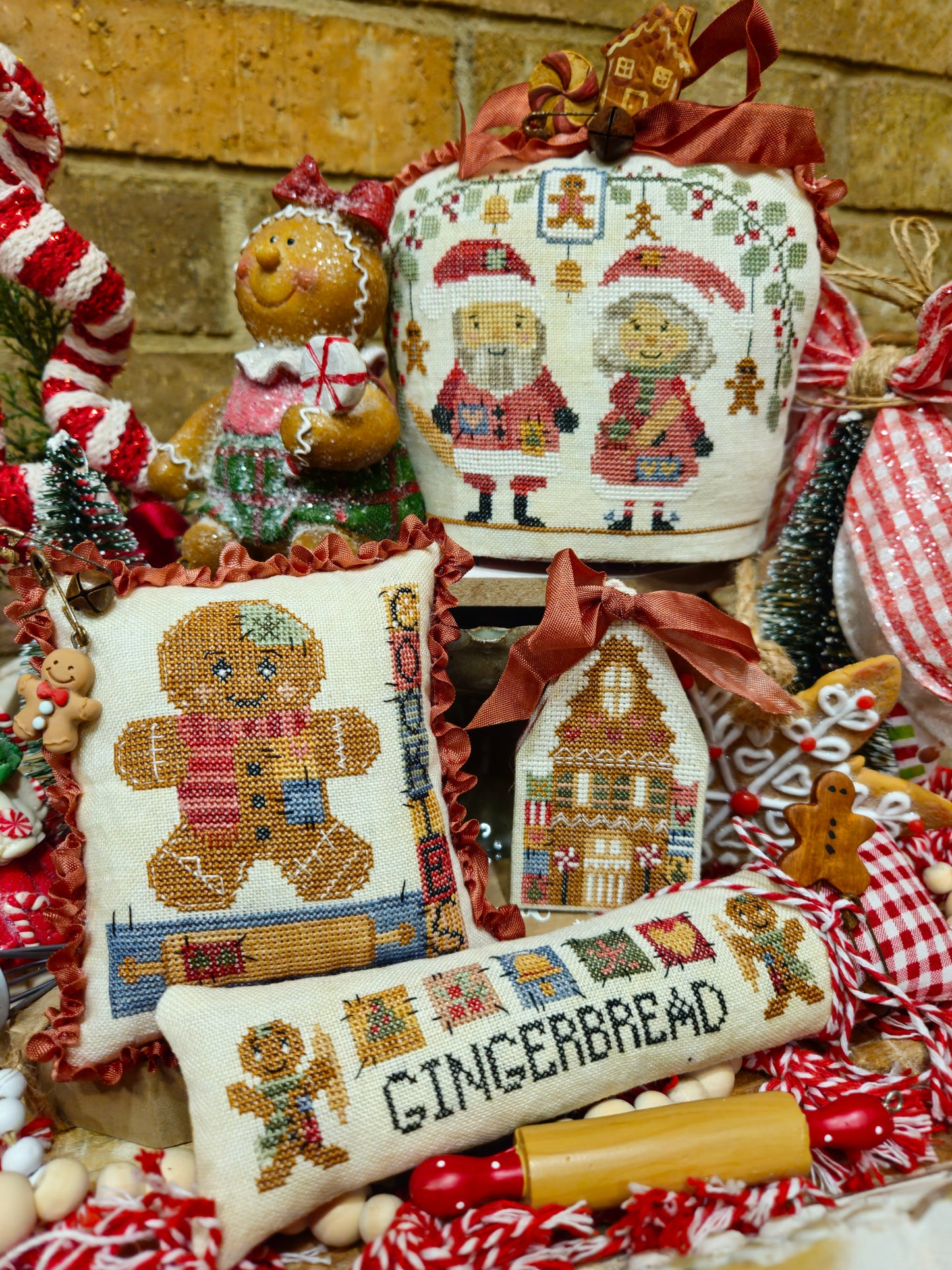 PREORDER Gingerbread Thieves - Quaintrose Needlearts - Cross Stitch Pattern