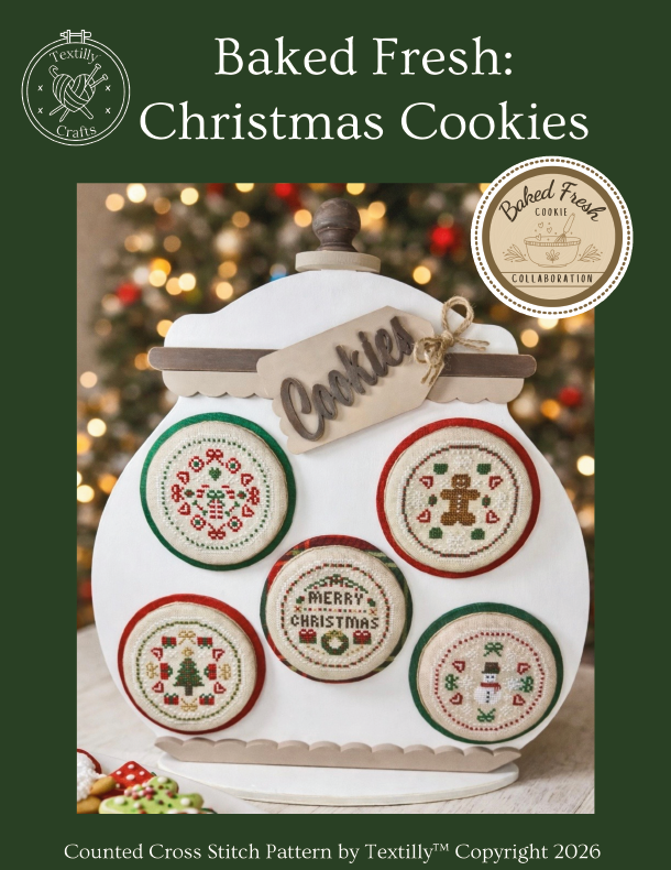 Baked Fresh: Christmas Cookies - Textilly Crafts - Cross Stitch Pattern