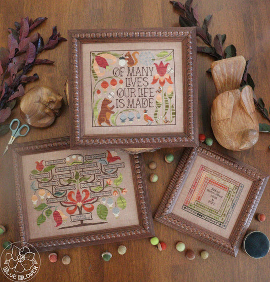 Of Many Lives - The Blue Flower - Cross Stitch Pattern