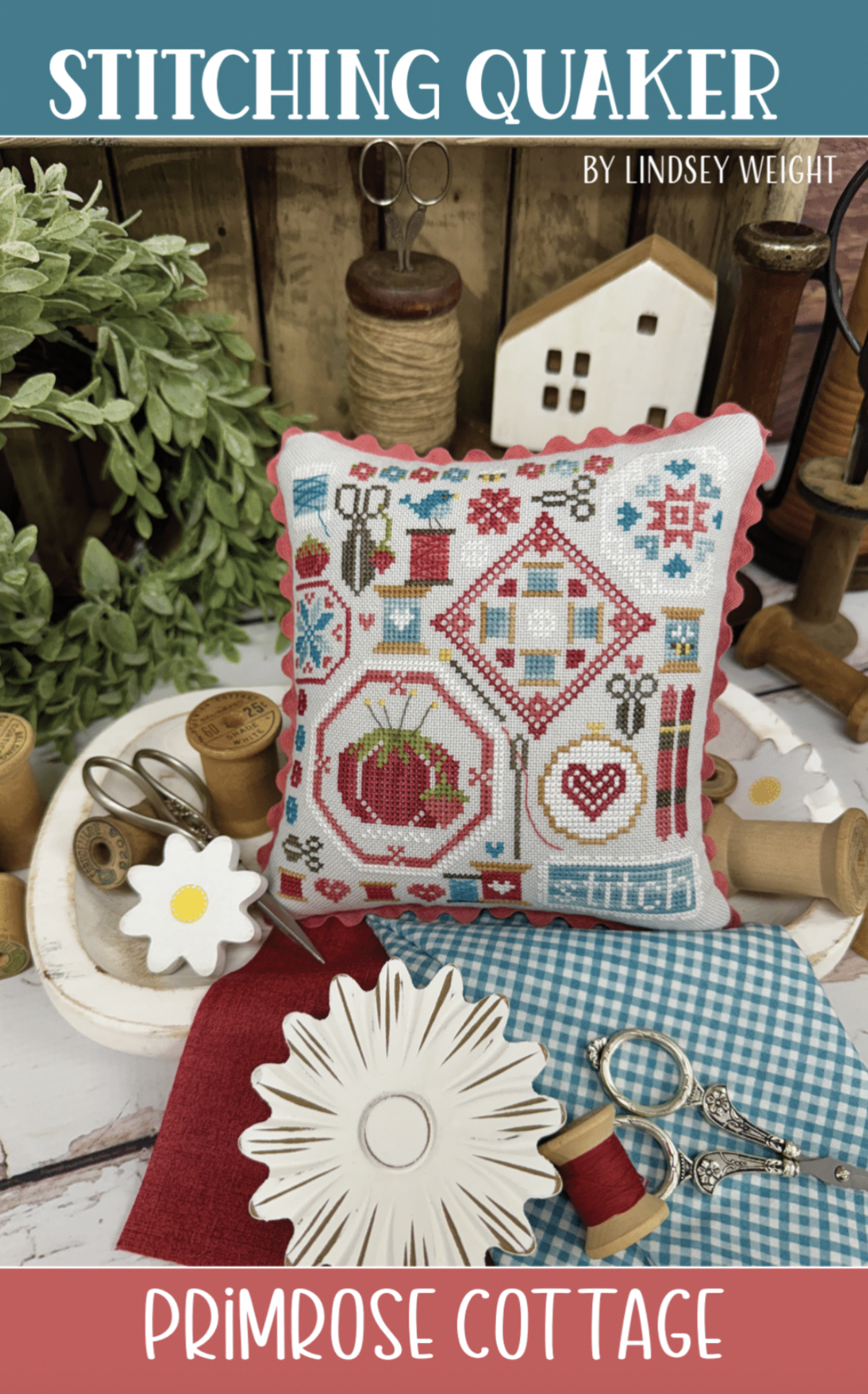 Stitching Quaker - Primrose Cottage - Cross Stitch Pattern, Needlecraft Patterns, The Crafty Grimalkin - A Cross Stitch Store