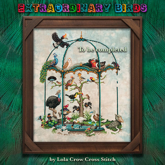 Extraordinary Birds - Lola Crow - Cross Stitch Pattern