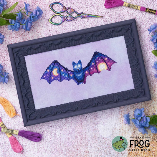 Soaring Sky Bat - Fine Frog Stitching - Cross Stitch Pattern