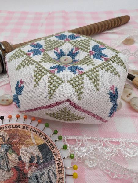 PRE-ORDER Union Square Biscornu Kit - Mindful Needle - Cross Stitch Pattern, Needlecraft Patterns, The Crafty Grimalkin - A Cross Stitch Store