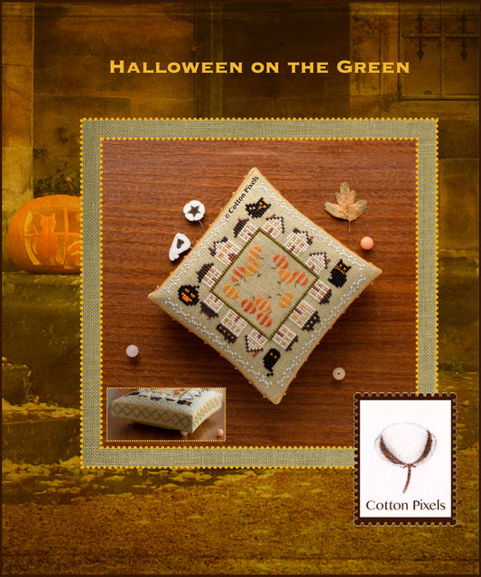 PREORDER Halloween on the green - Cotton Pixels - Cross Stitch Pattern