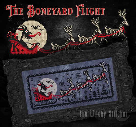 PREORDER The Boneyard Flight - Witchy Stitcher - Cross Stitch Pattern