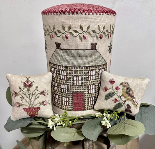 PRE-ORDER Ann Harper Pin Drum - Fox and Rabbit Designs, Needlecraft Patterns, The Crafty Grimalkin - A Cross Stitch Store