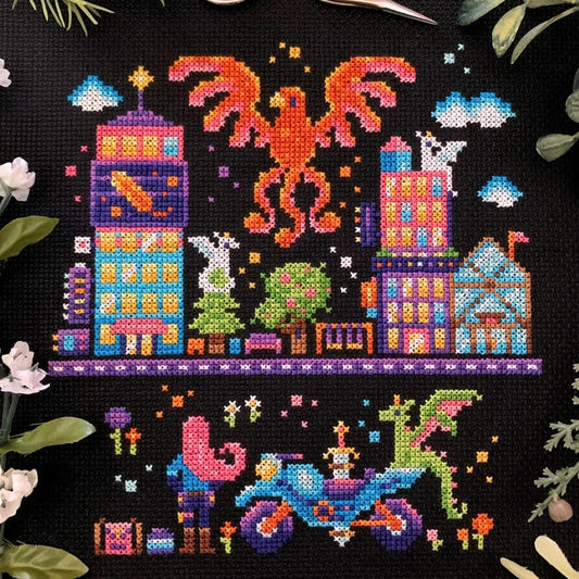 Phoenix City - Flossy Fox Shop - Cross Stitch Pattern