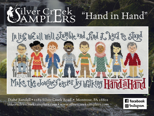 PRE-ORDER Hand in Hand - Silver Creek Samplers - Cross Stitch Pattern, Needlecraft Patterns, Needlecraft Patterns, The Crafty Grimalkin - A Cross Stitch Store